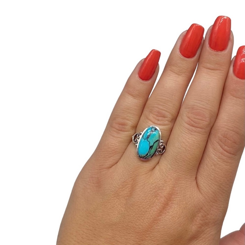 Sold to D Brummett 😍NWT Sterling & Tibetan Turquoise Ring - Picture 11 of 14